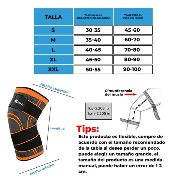 Rodillera de Compresión Ajustable