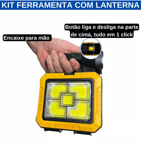 Kit herramientas, linterna y cargador